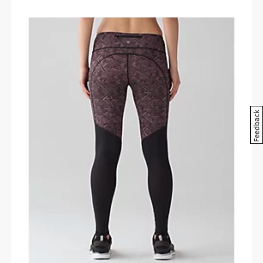 Lululemon patterned Speed Up Leggings with mesh